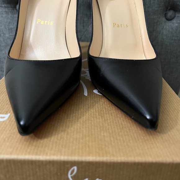 Christian Louboutin "Apostrophy" black leather heels - Picture 2 of 14